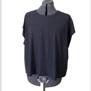 2/$25 Old Navy Active Grey and Black Mesh Box Cut Sleeveless Top Size 2X